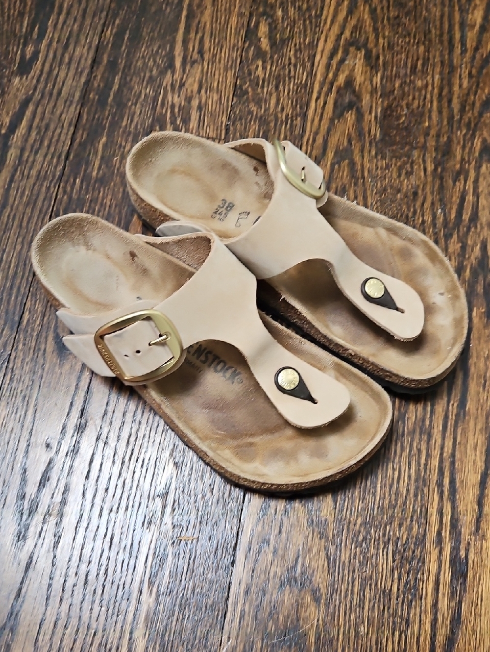 Birkenstock Beige Gizeh Big Buckle 38